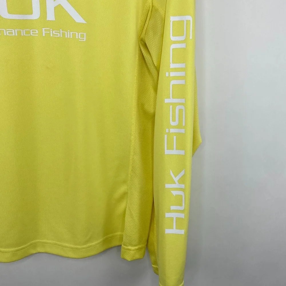 Huk Performance Fishing Long Sleeve‎ Shirt Men's Sz XL Stretch Breathable